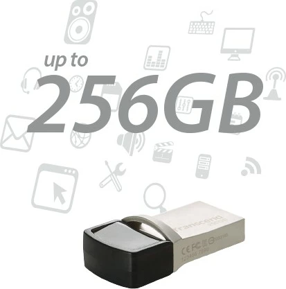 USB ključek Transcend JetFlash 256GB, USB 3.1, OTG Type-A in Type-C, srebrn USB ključek Transcend JetFlash 256GB, USB 3.1, OTG Type-A in Type-C, srebrn
