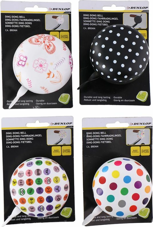 Kolesarski zvonec, Dunlop 80 mm, večbarven