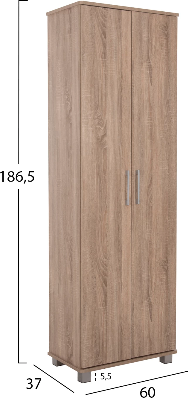 Omara za čevlje CLUSE FH2403.20 melamin v barvi sonama hrasta 60Χ37Χ186,5 cm