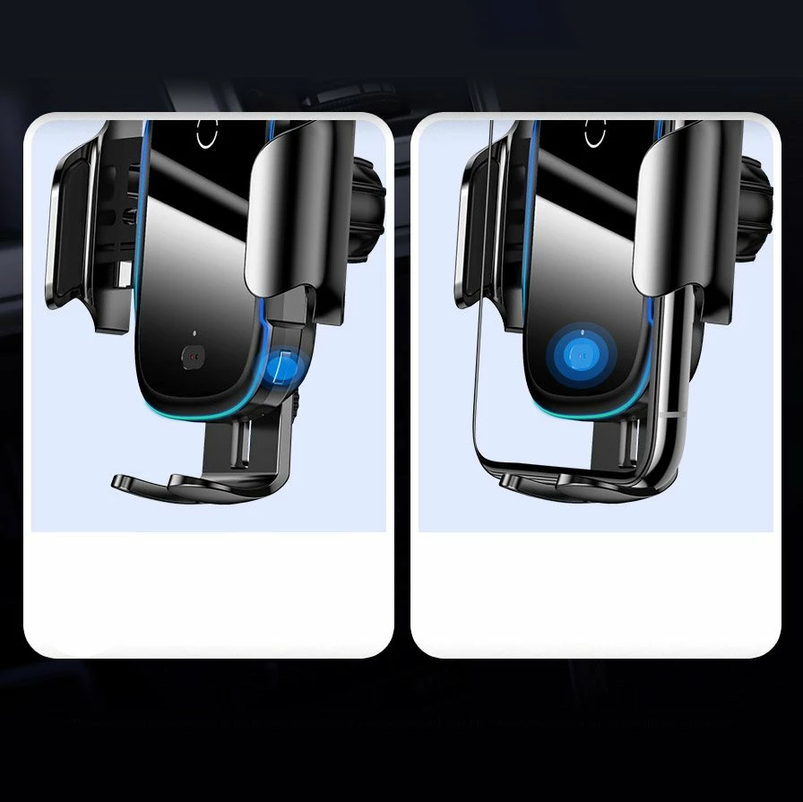 Električno avtomobilsko držalo z brezžičnim Qi polnjenjem 15W, črno Baseus WXHW03-01