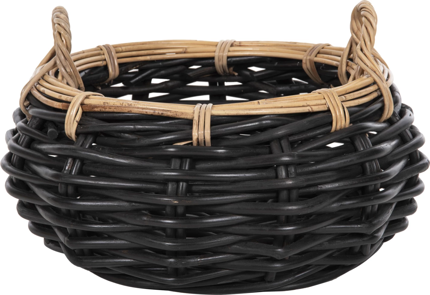 Talna košara POTTS FH4378 CL ratan v črni in naravni barvi Φ62x36Hcm