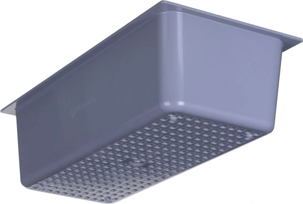 Vstavek za umivalnik, poliuretan, 111x111x111 mm, bel — PYRAMIS