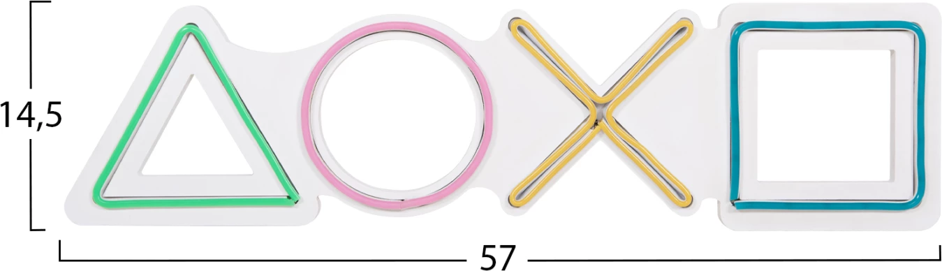 Stenska dekoracija osvetljena (LED) FH4652 igralni kontrolerji 57x2x14,5Hcm