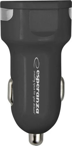 Avtomobilski polnilec z Quick Charge 3.0, Esperanza EZ110, črn