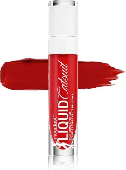 Tekoči šminka visoki sijaj Wet N Wild Megalast Liquid Catsuit High Shine E968A Bad Girl's Club, uniseks, rdeča