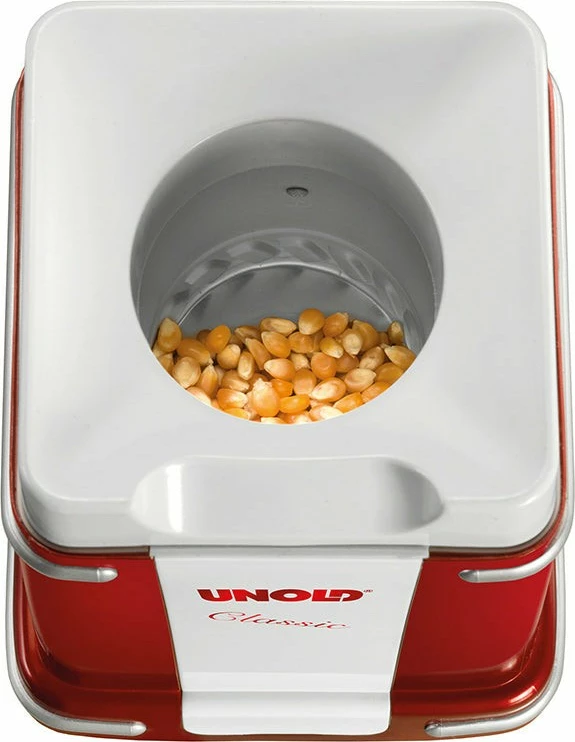 Klasčen aparat za pokovko UNOLD 48525 Popcornmaker Classic, 900 W, rdeče/belo/srebrn