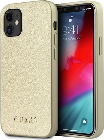 Ovitek za telefon Iridescent Guess za iPhone 12 mini, zlate barve
