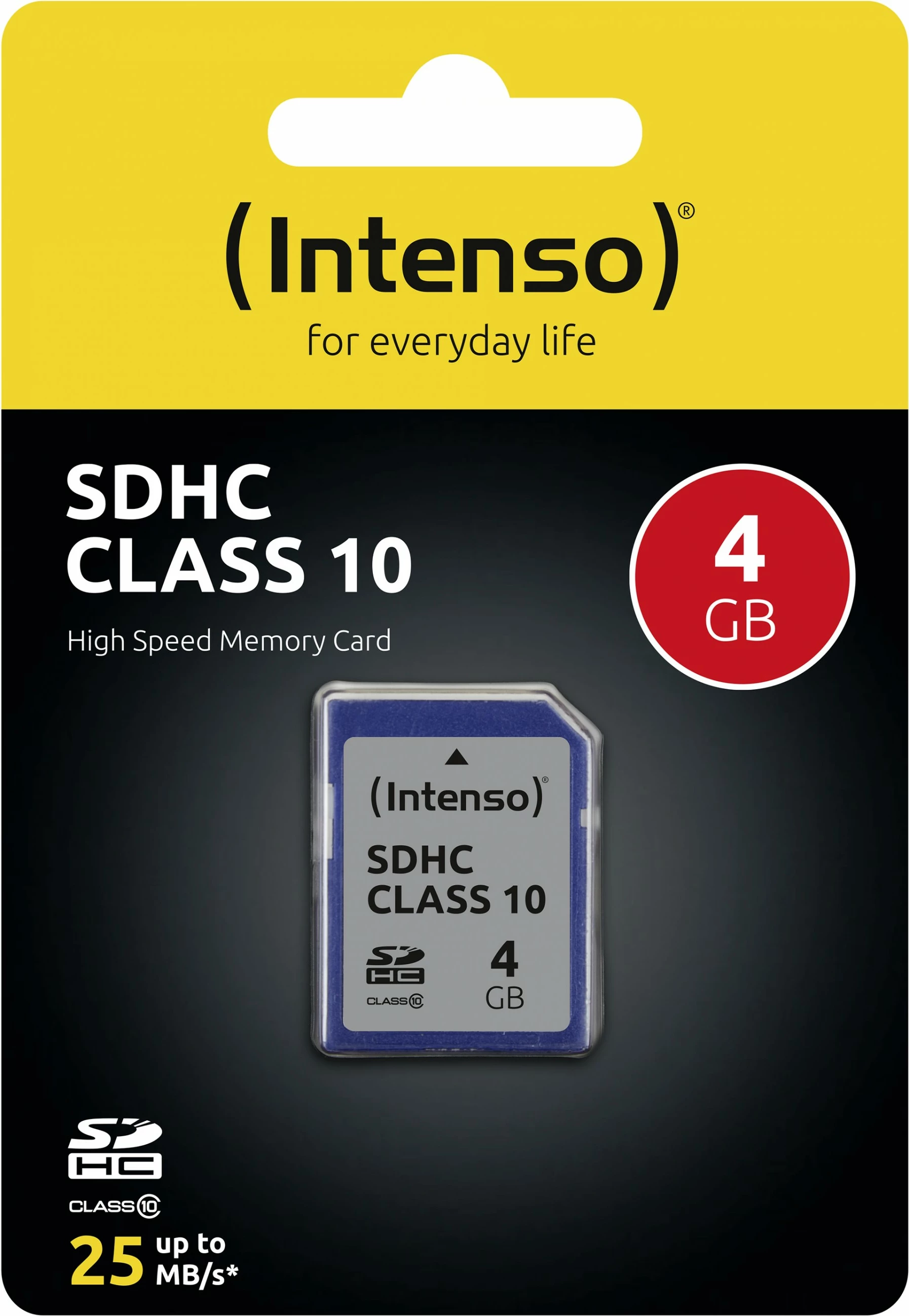 Kartica SDHC 4 GB, Class 10, Intenso, črna Kartica SDHC 4 GB, Class 10, Intenso, črna