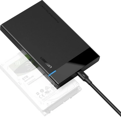 Zunanja kaseta za 2,5" HDD/SSD Ugreen, črna