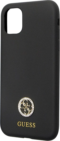 Ovitek za iPhone 11/XR, silikon, črn — Guess GUHCN614DGPK
