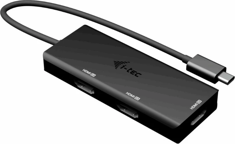 Docking postaja USB-C, i-tec C31TRIPLE4KHDMIPD, 3x HDMI 4K/60 ali 1440p/144 Hz, Power Delivery 100W, kabel 20 cm, črn