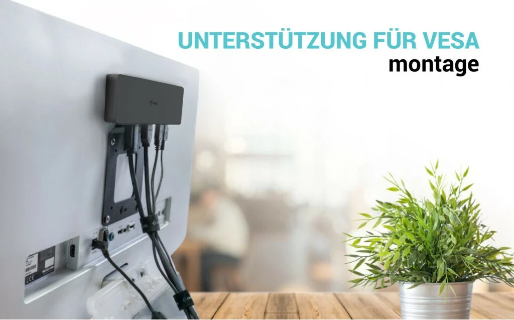 Dvojno/tri zaslonska postaja USB-C I-Tec Triple Display Gen 2 Pro, 100 W, 3x monitor, 6x USB, LAN, črna