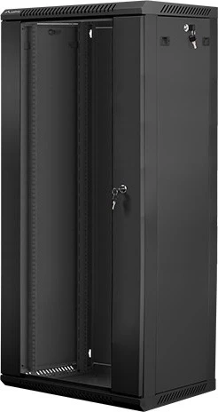 Kaseta RACK 19 palcev z vrati iz stekla Lanberg WF01-6427-10B, črna