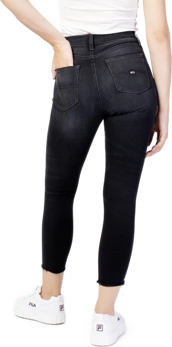 Ženske hlače Tommy Hilfiger Jeans, črne
