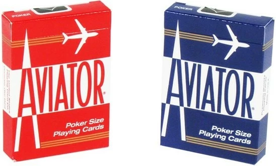 Igralne karte Bicycle Aviator, standardne, 54 kosov, rdeče ali modre