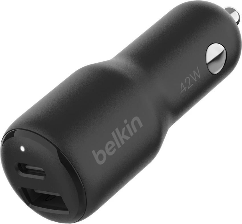 Hitri avto polnilec, Belkin CCB005btBK, 42W, USB PD, črn