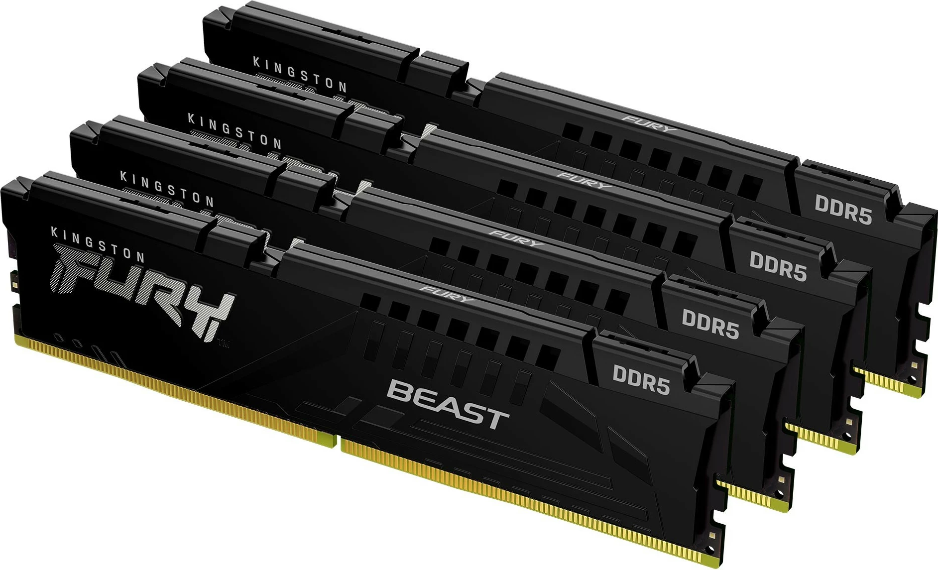 RAM pomnilnik Kingston FURY Beast 128GB 5200MT/s DDR5 CL40 DIMM, črn