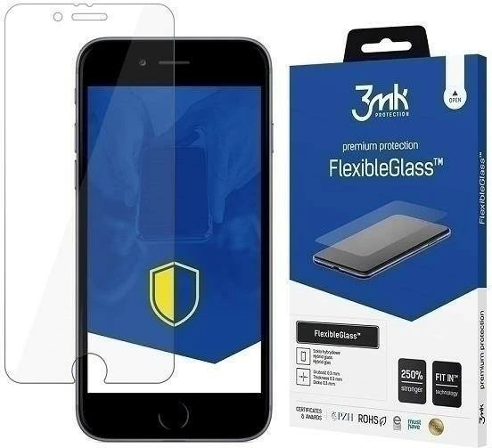 Zaščita zaslona 3MK FlexibleGlass za iPhone SE 2020, prozorna