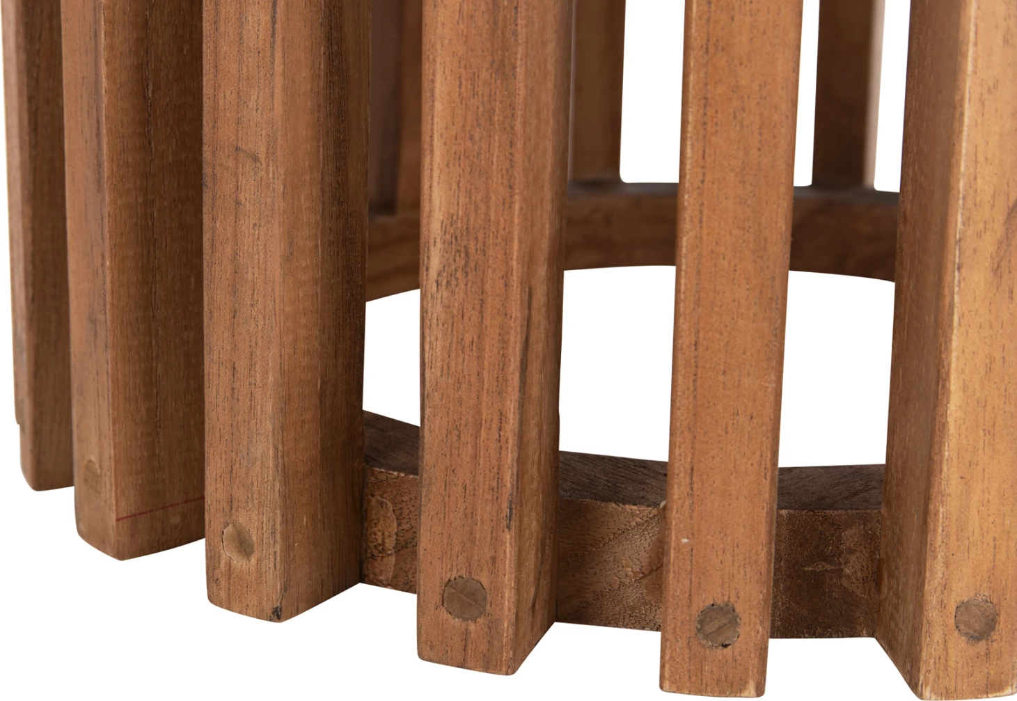 Okrogla osnova za barski stojalo FRANTZ FH9857.11 iz mindi lesa v naravni barvi Φ40x90Hcm