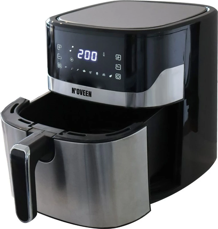 Friteznik na vroč zrak, 6,5 l, 1600 W, črno/srebrn N'OVEEN AF550