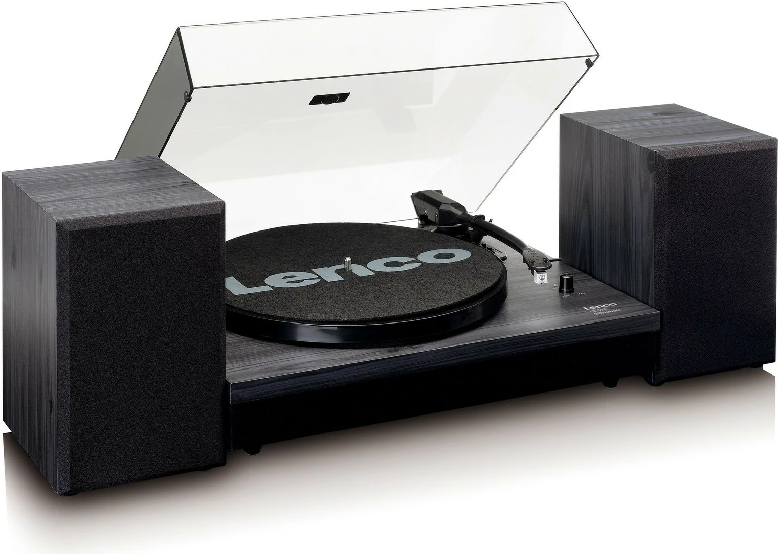 Gramofon Lenco LS-300, Bluetooth, 2 zvočnika, les, črn Gramofon Lenco LS-300, Bluetooth, 2 zvočnika, les, črn