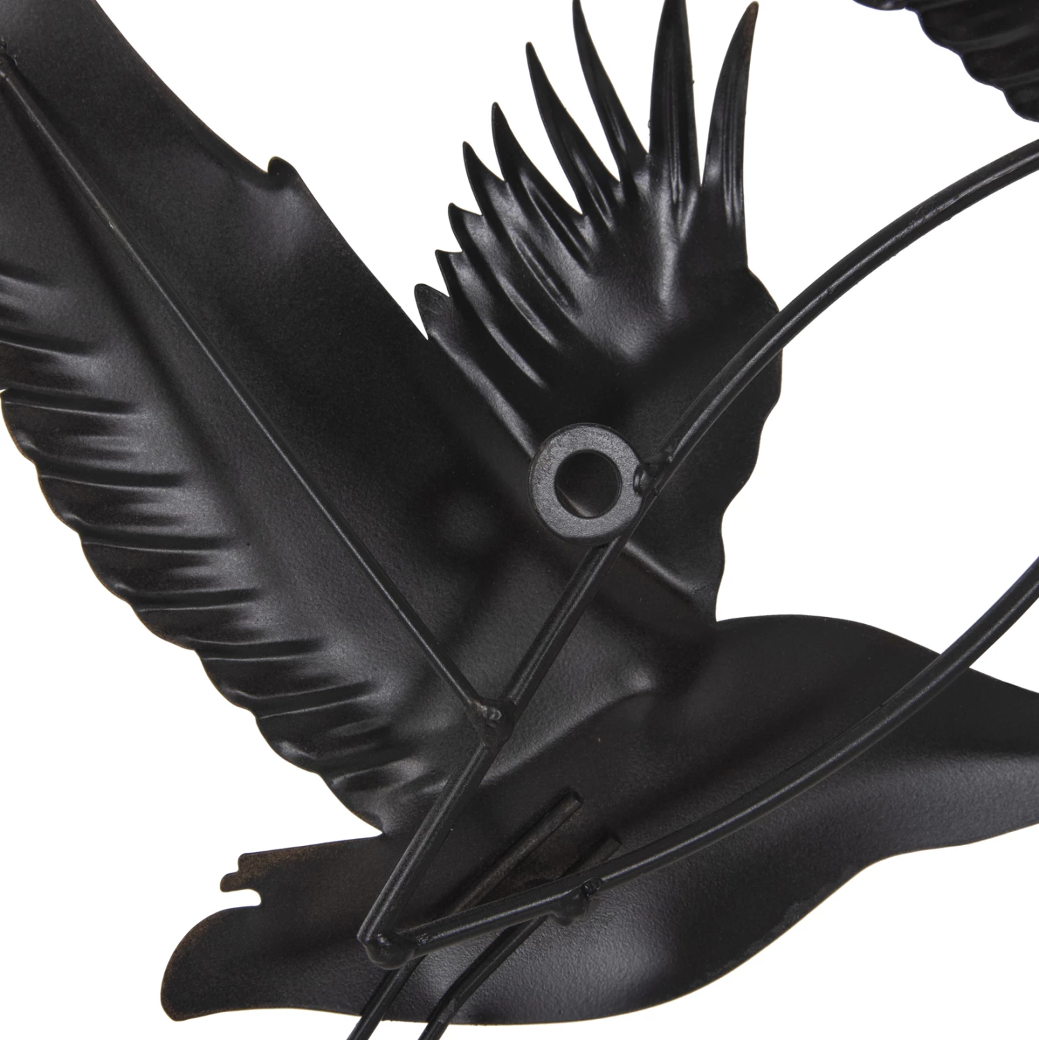 Kovinska stenska dekoracija FH4208 ptice v sivo-zlati barvi 90x46H cm