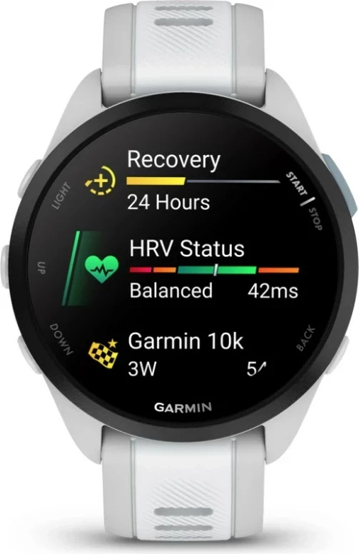 Pametna ura za šport Garmin Forerunner 165, 1,2" AMOLED, GPS, srebrna