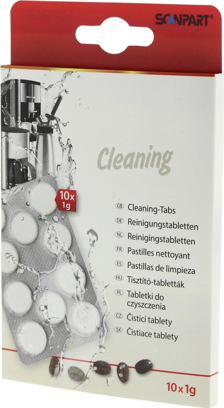Tablete za čiščenje za kavne aparate in sifone, Scanpart, bele