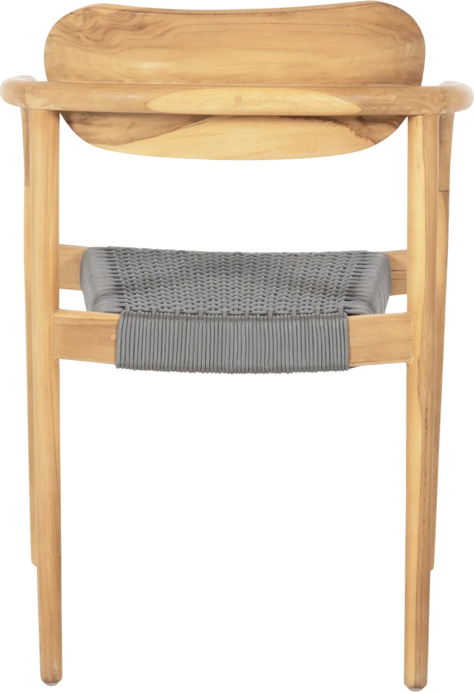 Fotelj OSLO FH9636.08 iz tikovine v naravni barvi in sivi vrvi 55x54x80Hcm