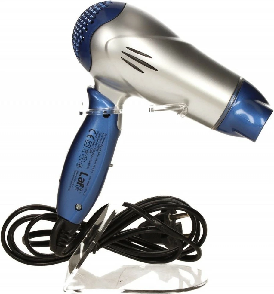 Sušilnik za lase Lafe SWS-001.1, 1200 W, 3 hitrosti, zložljiv ročaj, s koncentratorskim nastavkom, modro/srebrn