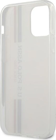 Ovitek za telefon za iPhone 12 mini (5,4"), Tricolor, bel, U.S. Polo Assn. USHCP12SPCUSSWH
