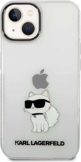 Ovitek za telefon Karl Lagerfeld Choupette za iPhone 14 Plus/15 Plus, prozoren