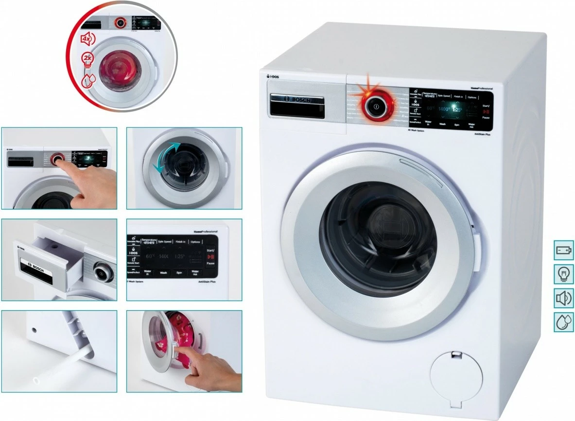 Igralna pralni stroj Bosch 9213, za otroke, bel