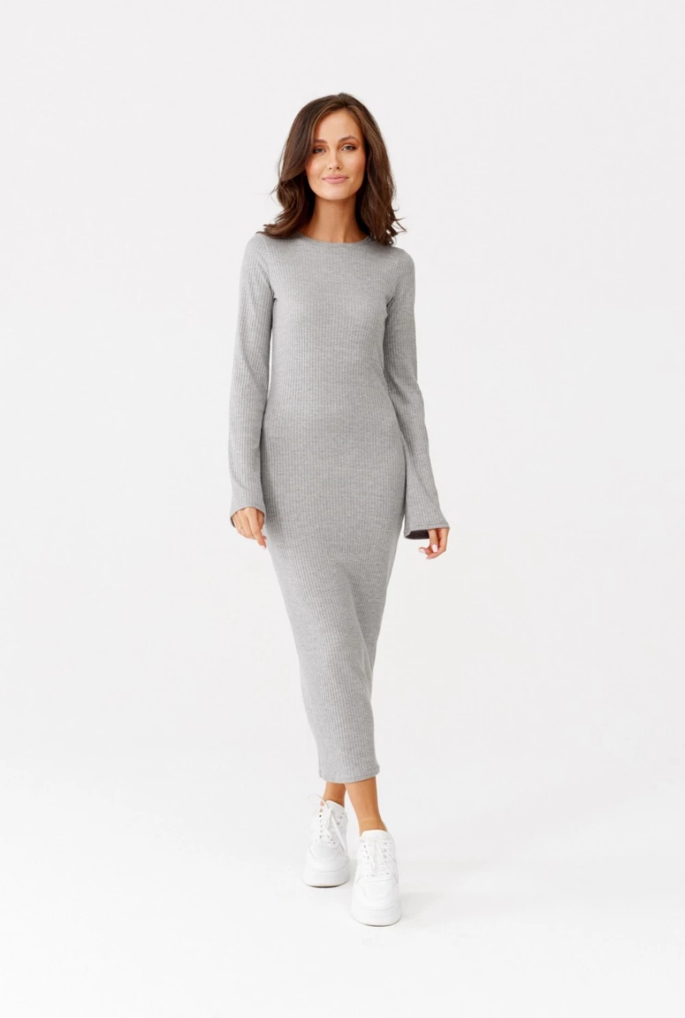 Dolga obleka Roco Fashion 185969, siva