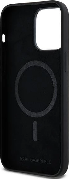 Silikonski ovitek za telefon Karl & Choupette MagSafe za iPhone 14 Pro, Karl Lagerfeld, črn