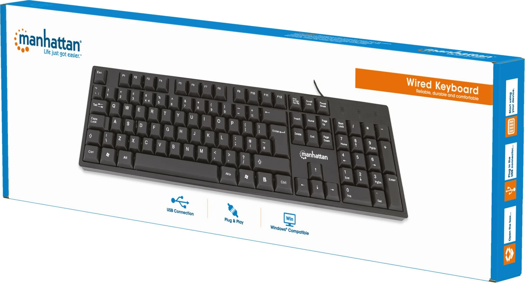 Tastatura MANHATTAN USB, črna