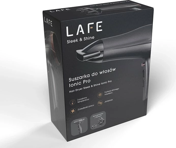 Sušilnik las Sleek & Shine Ionic PRO Lafe, 2200W, siv