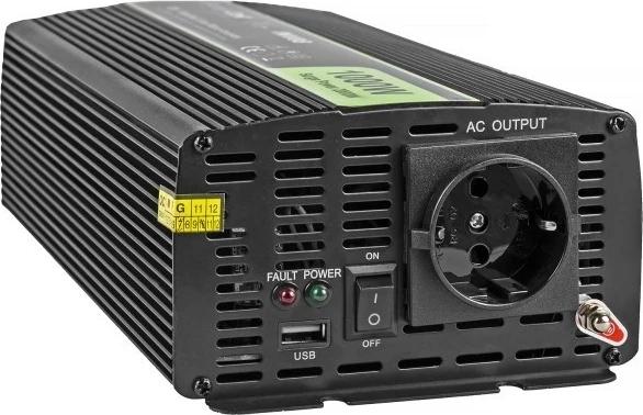 Vallë sinusale e modifikuar 1000W, Gjelbër Cell 12V në 230V