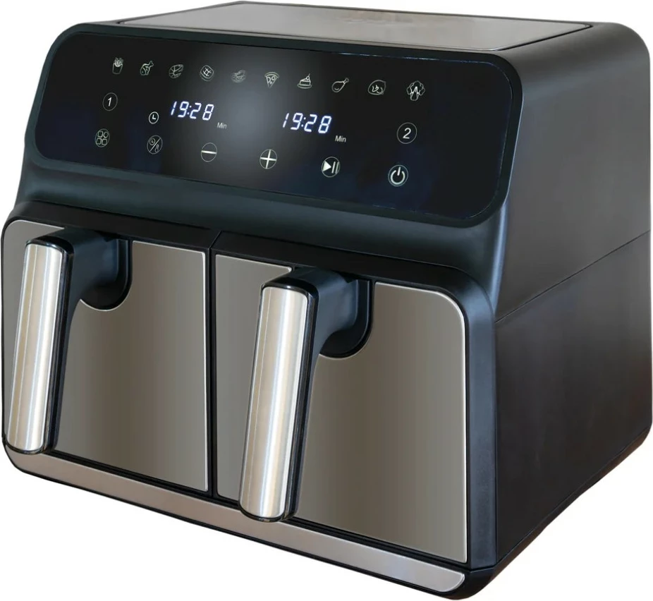 Zračna pečica z dvema conama UNOLD 58685 TWIN ZONE, 8 L, na dotik, črna