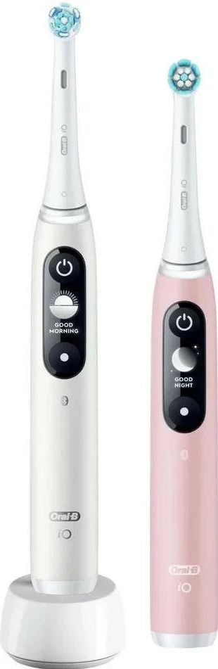 Električna zobna ščetka iO Series 6, Oral-B, Bluetooth, bela/rožnata