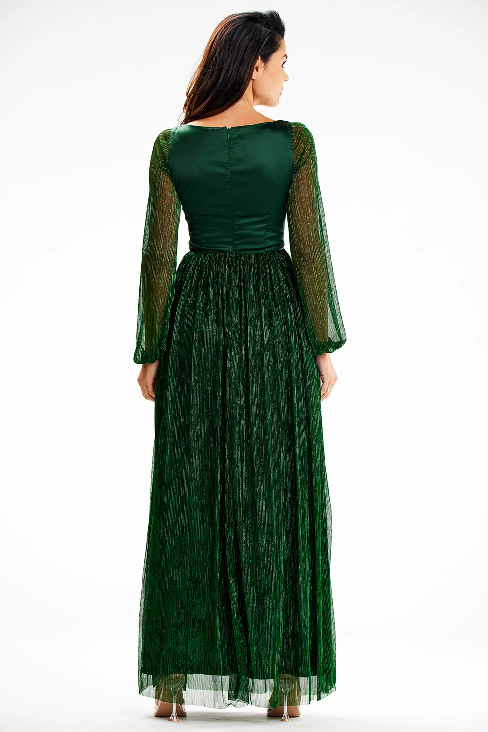 Dolga obleka Awama 189438, zelena