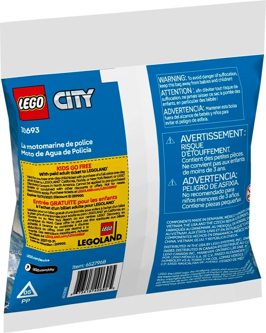 Policijski vodni skuter LEGO CITY 30693, 29 kosov
