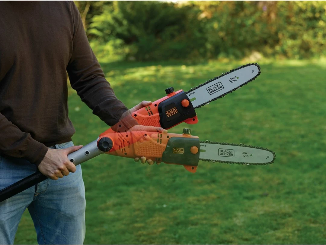 Električni obrezovalnik z verigo Black & Decker PS7525-QS, 18 V, 3,5 cm, črno/oranžen