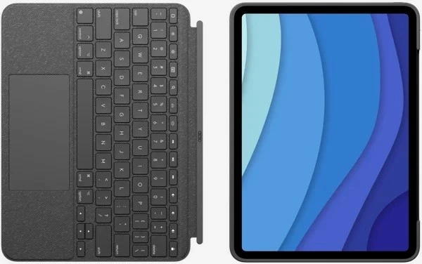 Tastierë me mbështjellës Logitech Combo Touch za iPad Pro 11, brezžično, črn