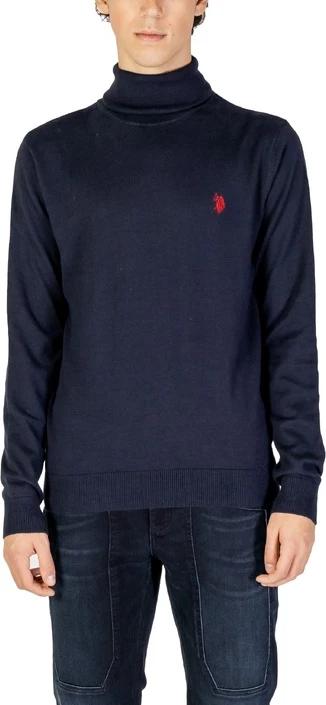 Pulover z visokim ovratnikom, U.S. Polo Assn., moški, moder