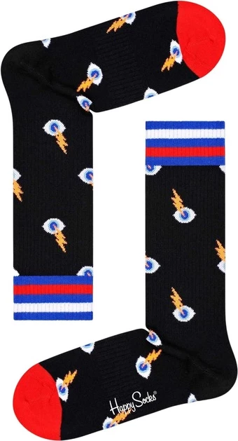 Črne nogavice Happy Socks, ženske