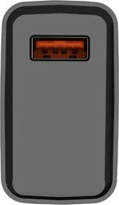 Stenski polnilec 1x USB-A, 18W, črn Natec Ribera NUC-2058