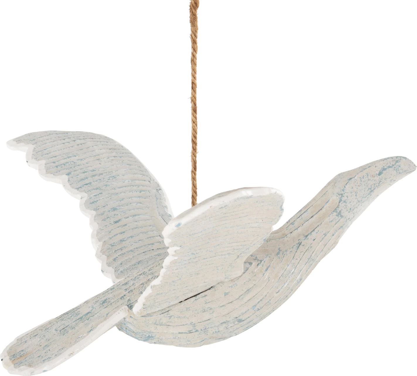 Viseča dekoracija galeb FH4302 iz albasijinega lesa v modrem pranju 93x62x12-100H cm