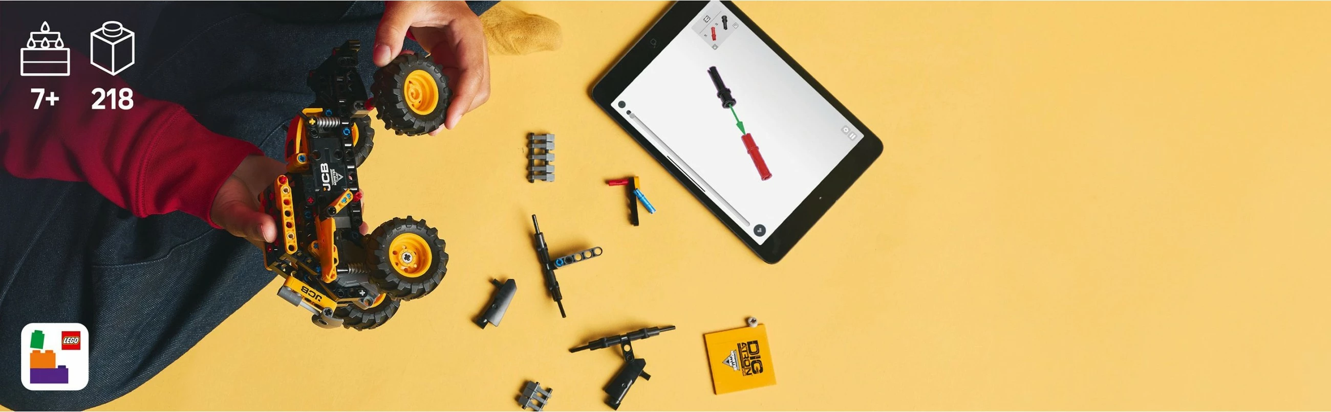 Igrača za sestavljanje LEGO Technic Monster Jam DIGatron 42199, 218 kosov, pull-back, večbarven