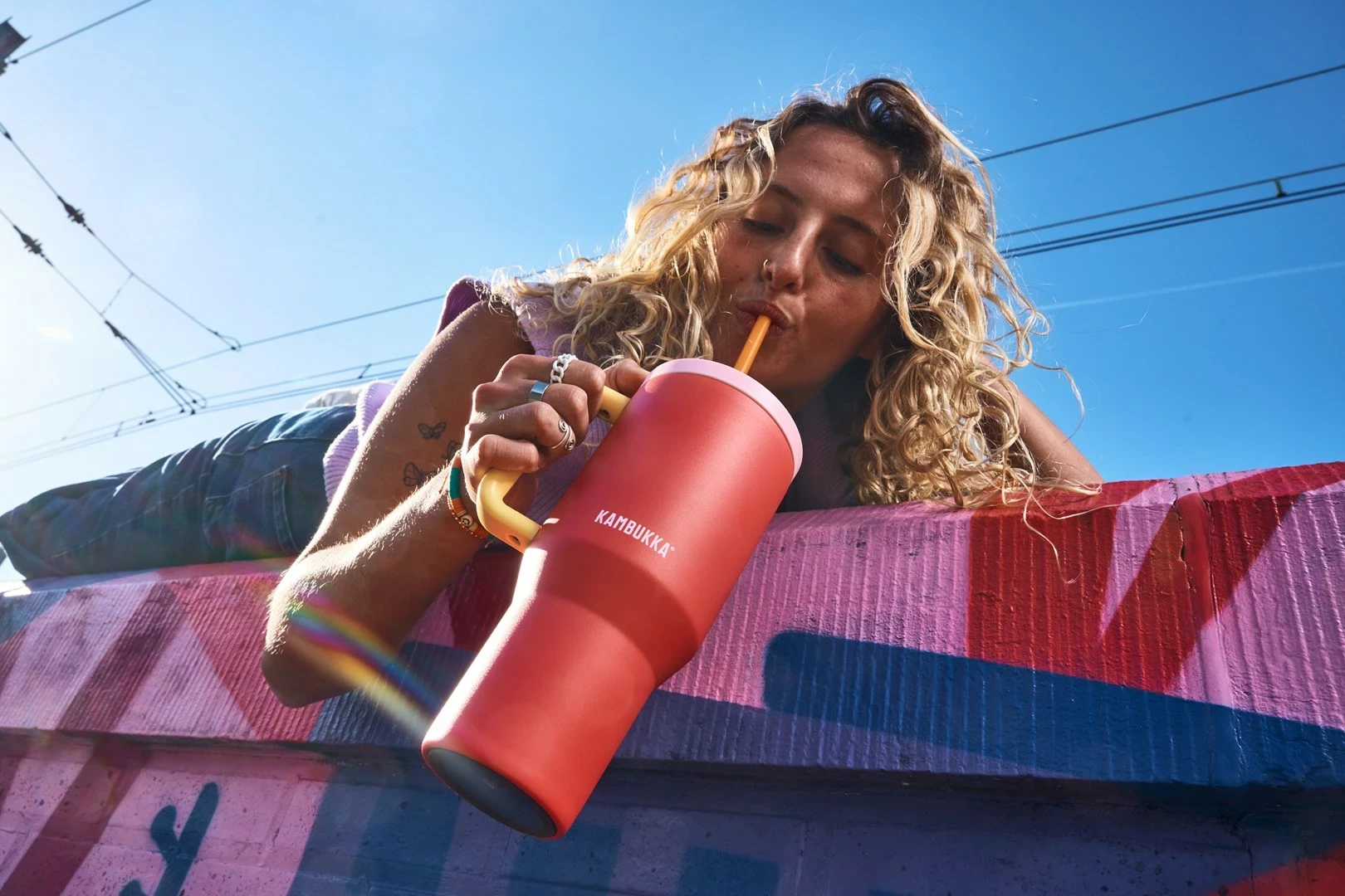 Termos Rio Tumbler 950 ml, Kambukka, oranžen